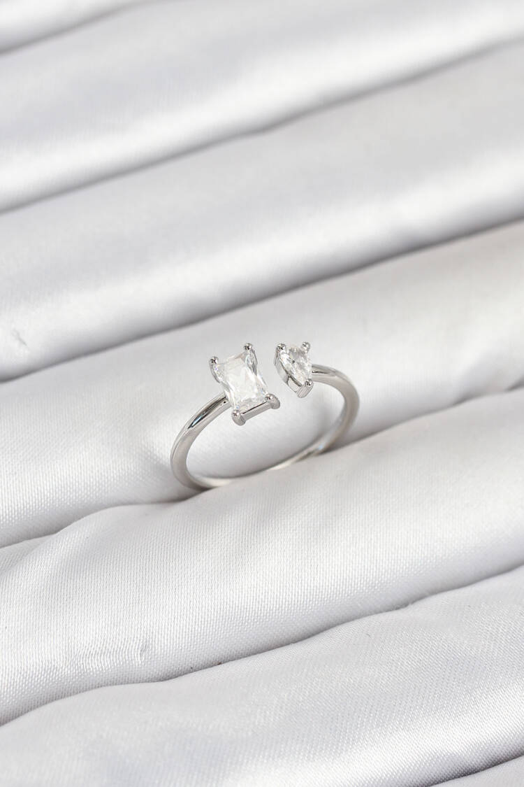 Brass Gold Color Zircon Stone Women's Ring - Brand: Ebijuteri - Women & Kids, Baby Clothes Wholesale - Globality Store