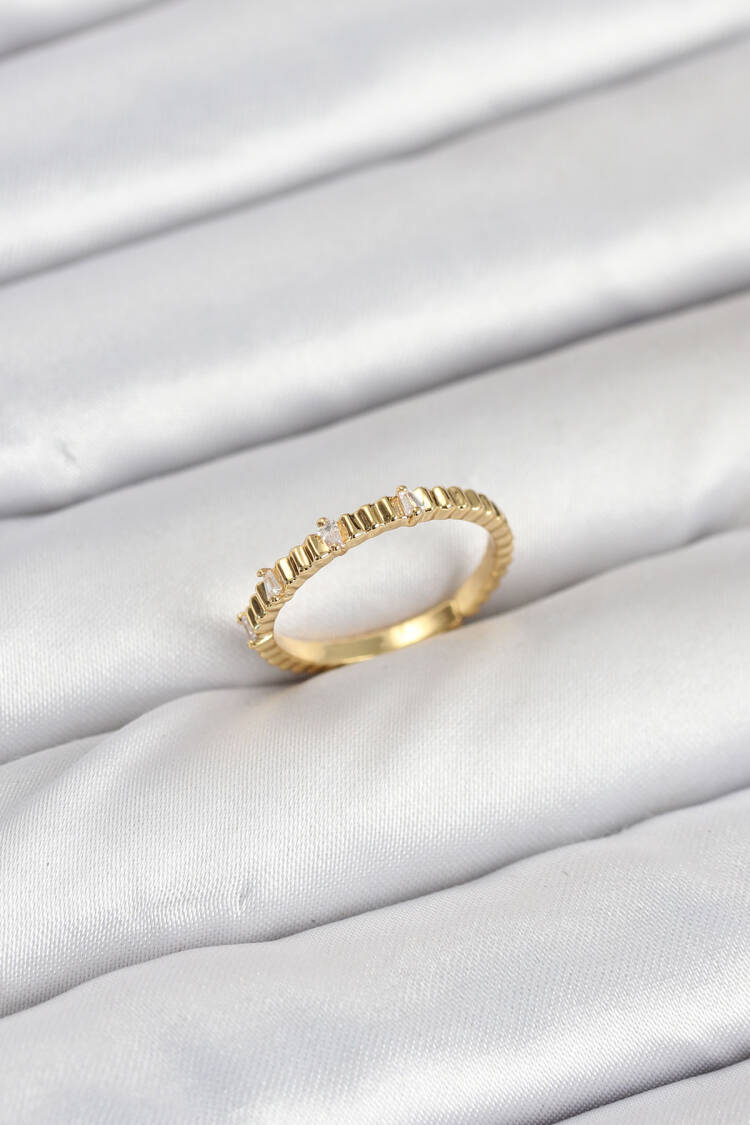 Brass Gold Color Laser Cut Women Ring - Brand: Ebijuteri - Women & Kids, Baby Clothes Wholesale - Globality Store
