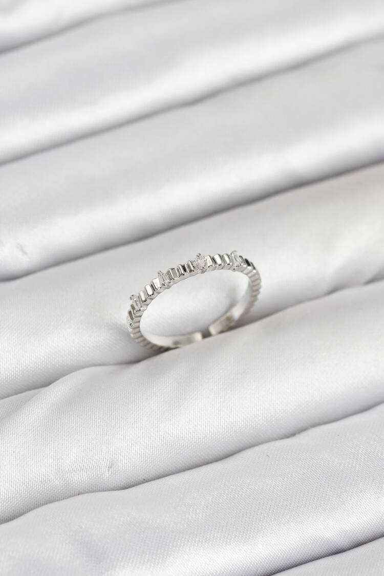 Brass Silver Color Laser Cut Women Ring - Brand: Ebijuteri - Women & Kids, Baby Clothes Wholesale - Globality Store