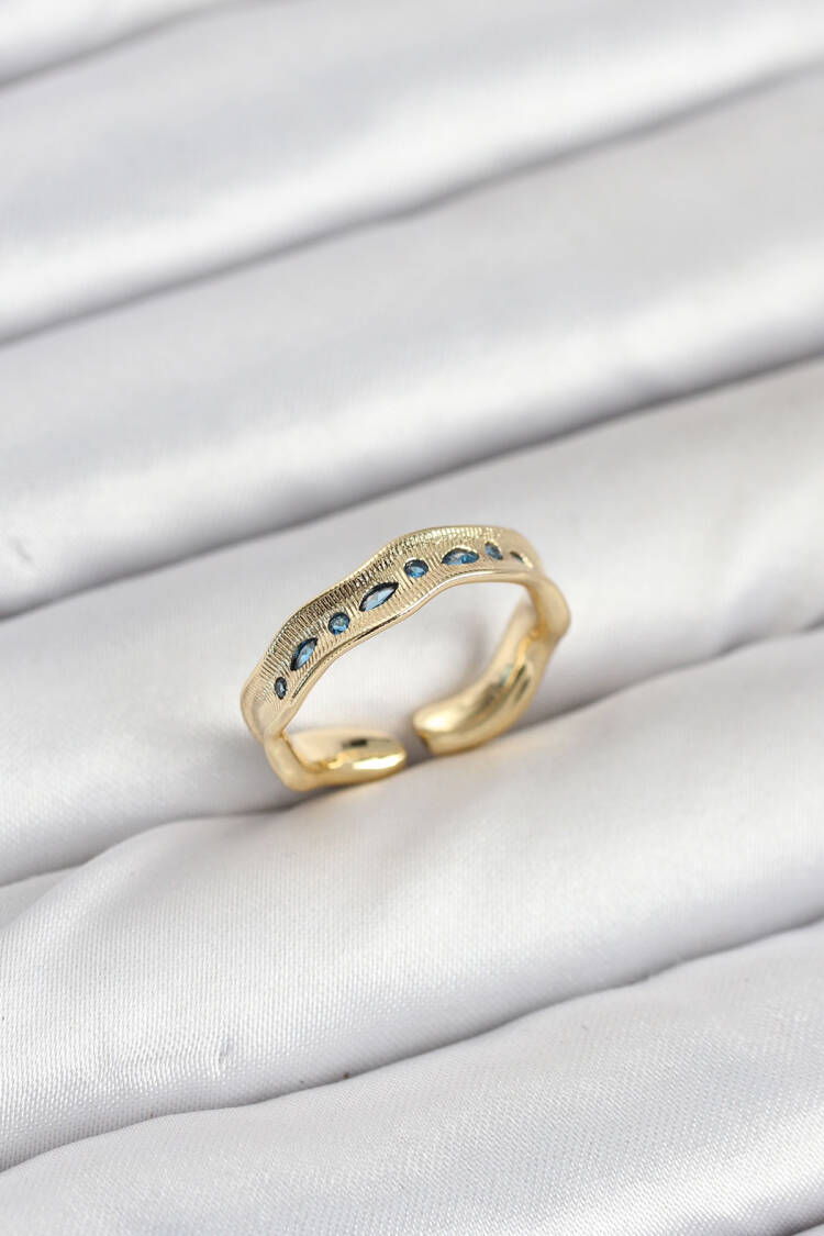 Vintage Women's Ring With Brass Gold Color Zircon Stone - Brand: Ebijuteri - Women & Kids, Baby Clothes Wholesale - Globality Store