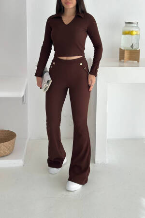 Set With Flare Bootcut Pants & V-Neck Top - Brand: Mode Roy - Women & Kids, Baby Clothes Wholesale - Globality Store