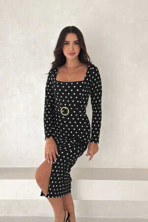 ElegantPolka Dot Sheath Dress - Brand: Mode Roy - Women & Kids, Baby Clothes Wholesale - Globality Store