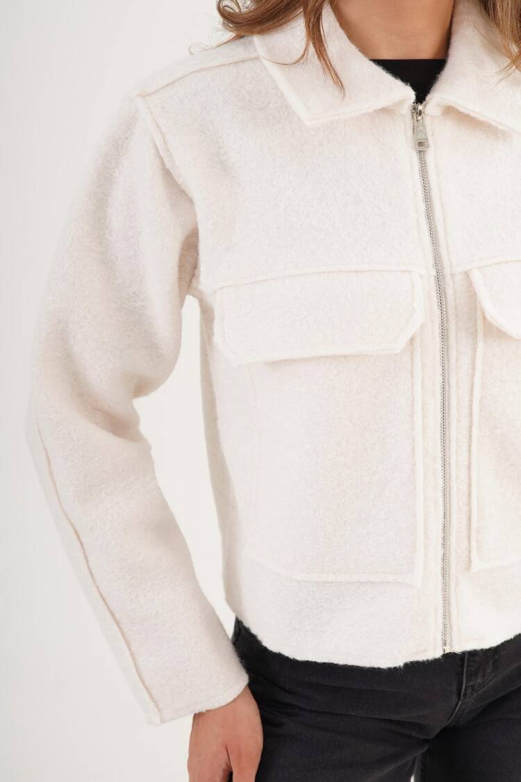 White Casual Elegant Jacket