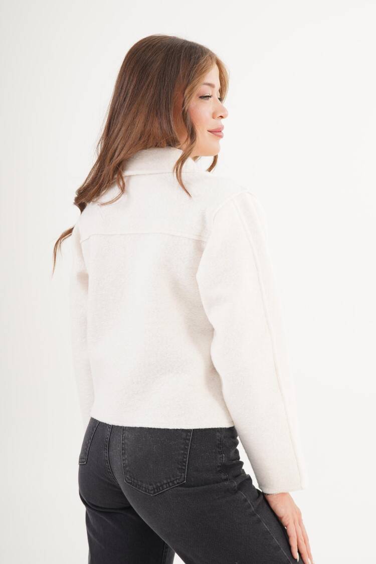 White Casual Elegant Jacket