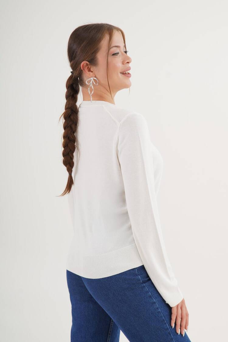 Sweater With Crew Neck And Long Sleeves