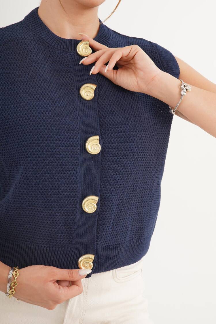 Cardigan - Casual Elegant Buttoned Sleeveless