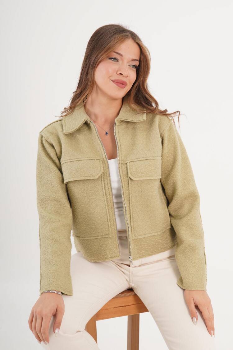 Jacket Overshirt With Zip Up Closure - Brand: Lustrin - Women & Kids, Baby Clothes Wholesale - Globality Store