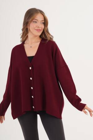 Cardigan – Oversized V-Neck Buttoned - Brand: Lustrin - Women & Kids, Baby Clothes Wholesale - Globality Store