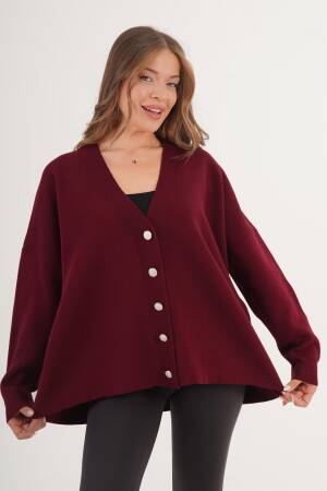 Cardigan – Oversized V-Neck Buttoned - Brand: Lustrin - Women & Kids, Baby Clothes Wholesale - Globality Store