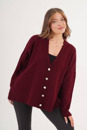 Cardigan – Oversized V-Neck Buttoned - Brand: Lustrin - Women & Kids, Baby Clothes Wholesale - Globality Store