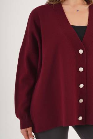 Cardigan – Oversized V-Neck Buttoned - Brand: Lustrin - Women & Kids, Baby Clothes Wholesale - Globality Store