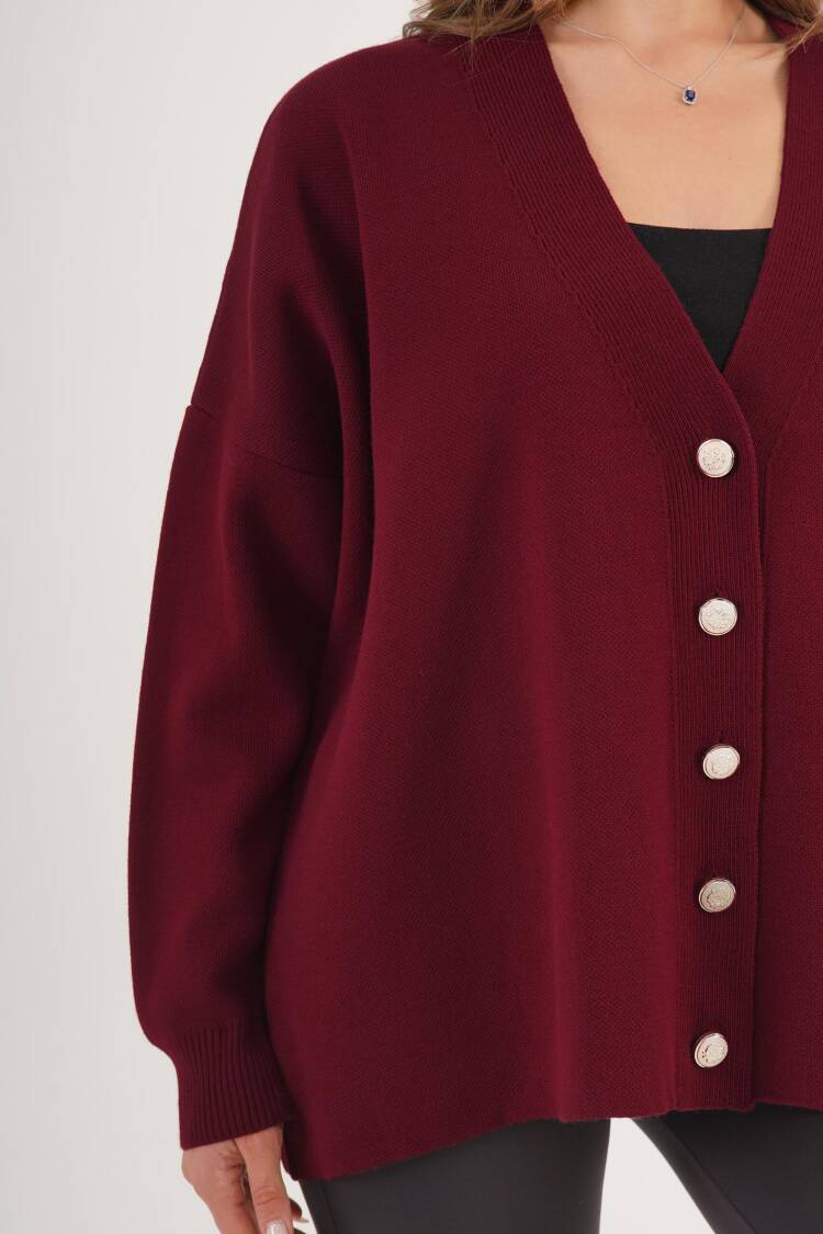 Cardigan – Oversized V-Neck Buttoned