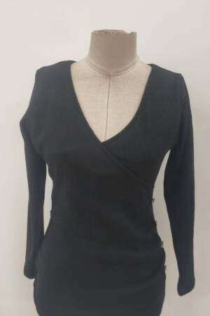 Striped Fitted Blouse With Plunging Neck - Brand: Janes - Women & Kids, Baby Clothes Wholesale - Globality Store