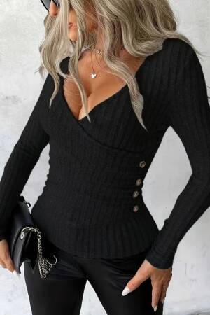Striped Fitted Blouse With Plunging Neck - Brand: Janes - Women & Kids, Baby Clothes Wholesale - Globality Store