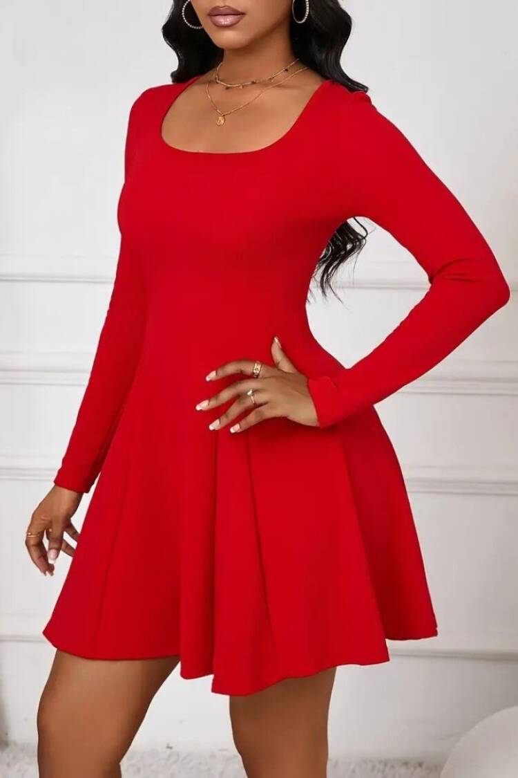 Elegant Fit And Flare Mini Dress