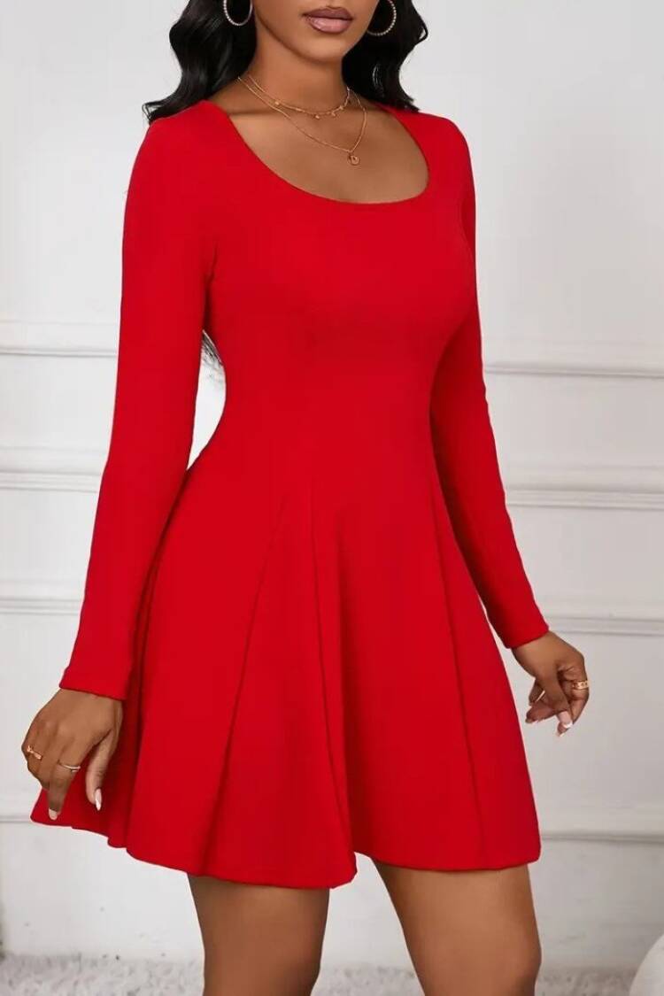 Elegant Fit And Flare Mini Dress
