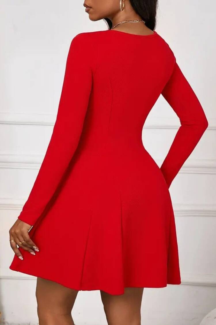 Elegant Fit And Flare Mini Dress