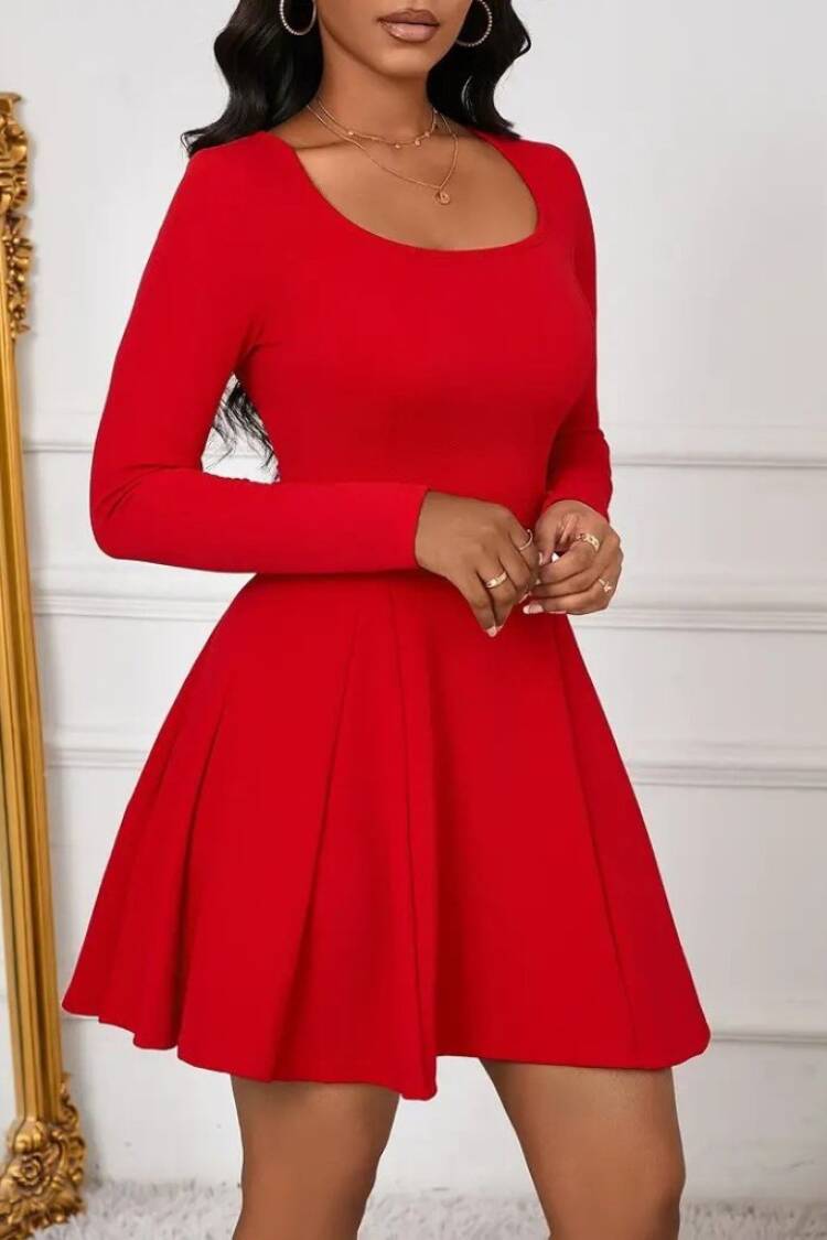 Elegant Fit And Flare Mini Dress