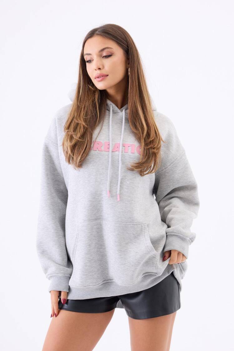 Casual Streetwear Sweatshirt With Hooded Neck - Brand: Fame - Women & Kids, Baby Clothes Wholesale - Globality Store