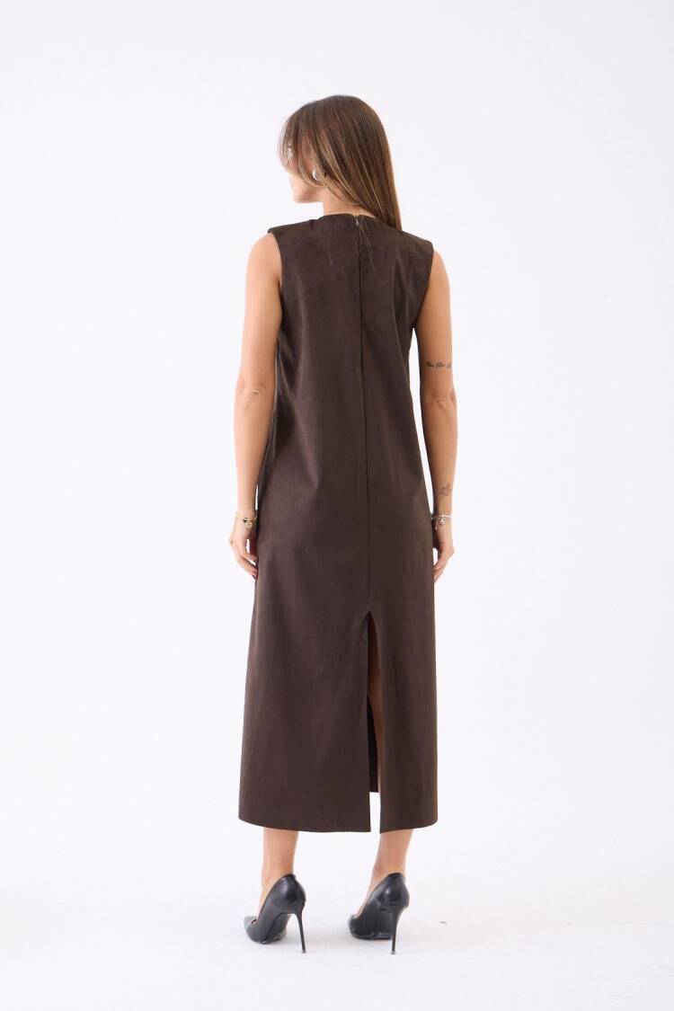 A-Line Midi Dress With V-Neck And Cap Sleeves