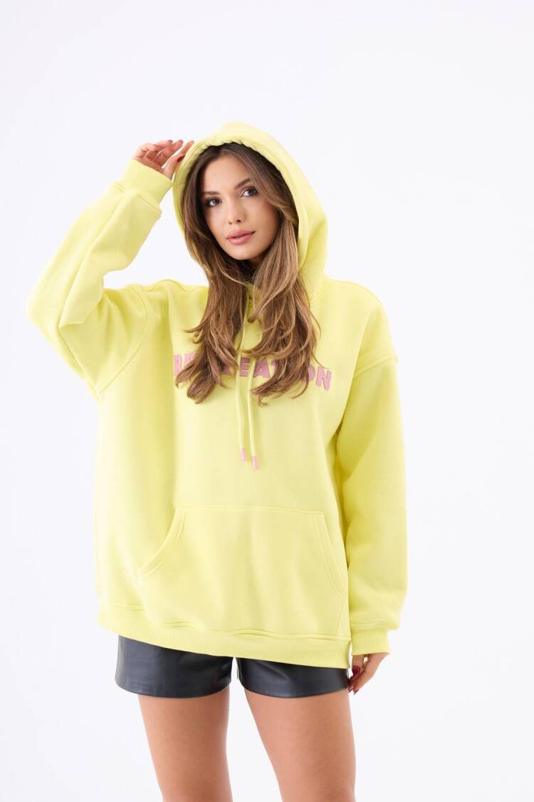 Hoodie With Oversized Fit And Kangaroo Pocket