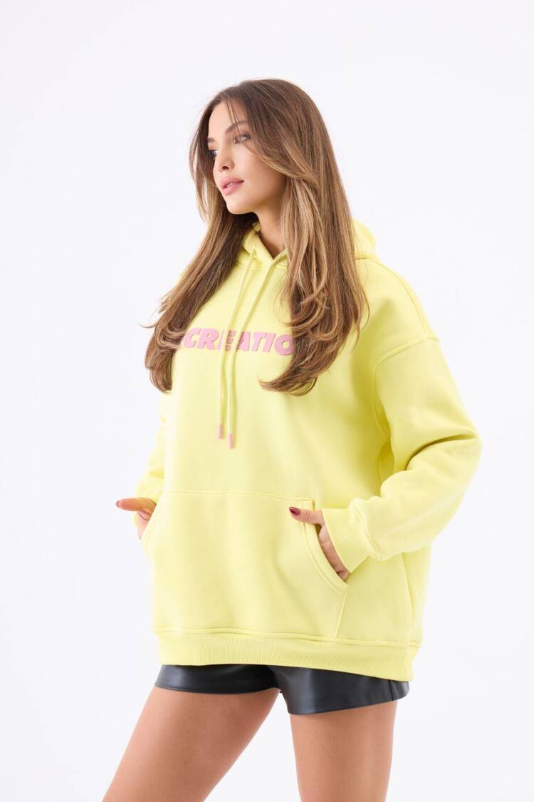 Hoodie With Oversized Fit And Kangaroo Pocket