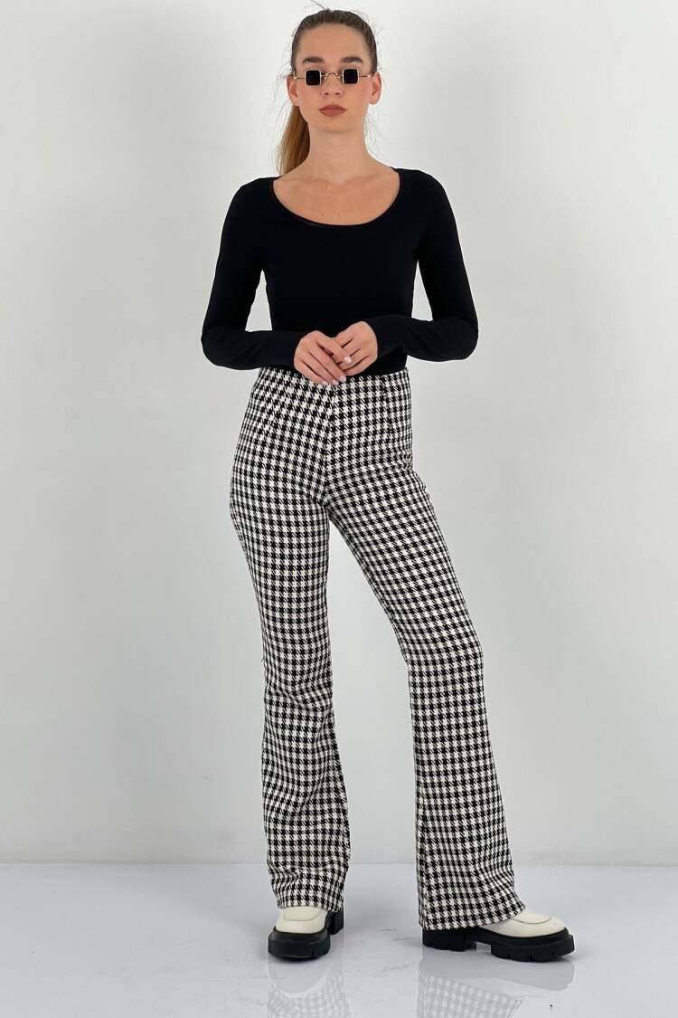 Houndstooth Retro Mom Pants - Brand: MISS POEM - Women & Kids, Baby Clothes Wholesale - Globality Store