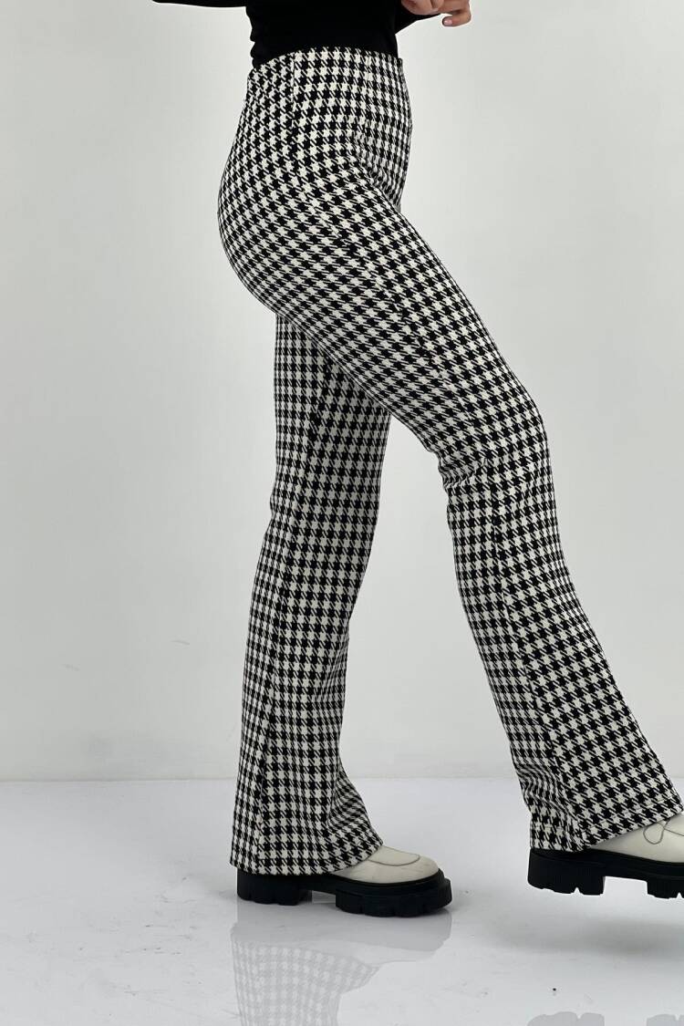 Houndstooth Retro Mom Pants