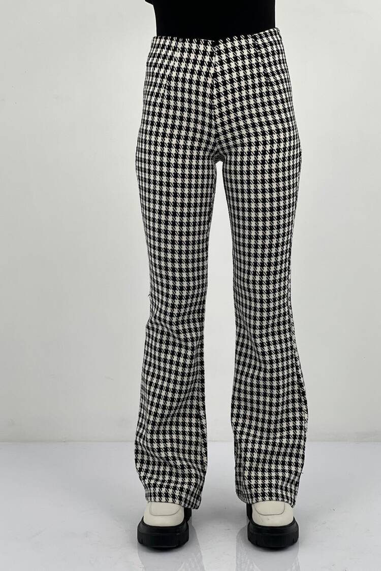 Houndstooth Retro Mom Pants
