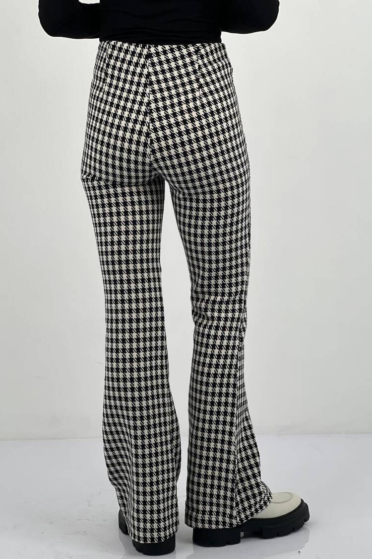 Houndstooth Retro Mom Pants