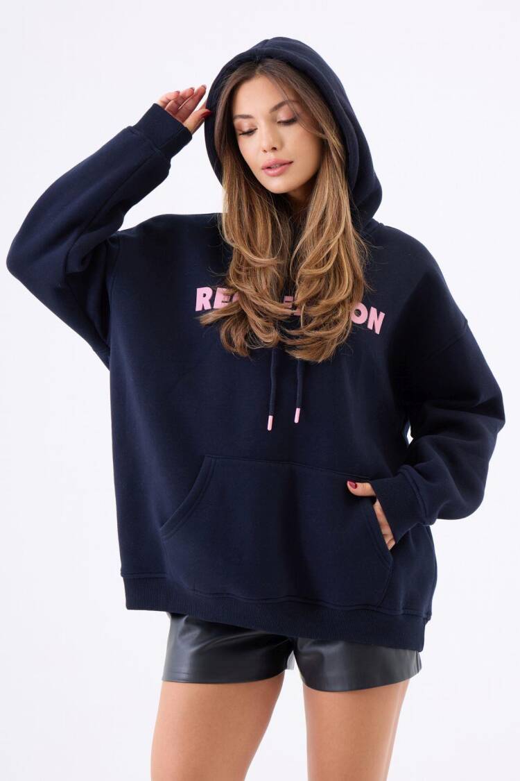 Hoodie Oversized Letter Print Casual Wear