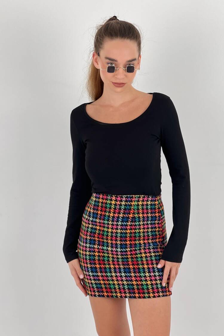 Mix Color Bodycon Mini Skirt - Brand: MISS POEM - Women & Kids, Baby Clothes Wholesale - Globality Store