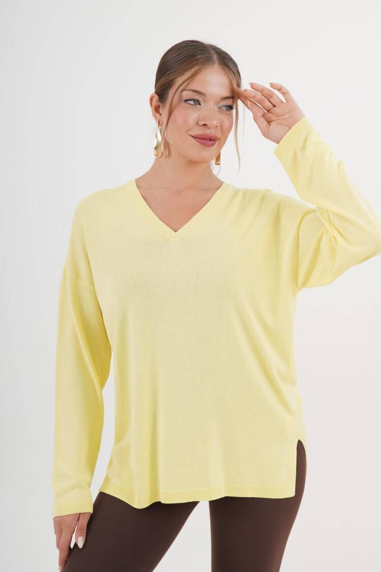 V-Neck Oversized Fit Sweater