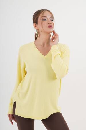 V-Neck Oversized Fit Sweater - Brand: Lustrin - Women & Kids, Baby Clothes Wholesale - Globality Store