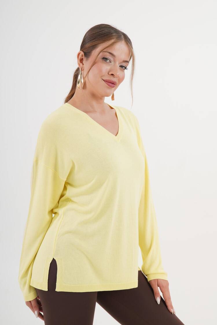 V-Neck Oversized Fit Sweater
