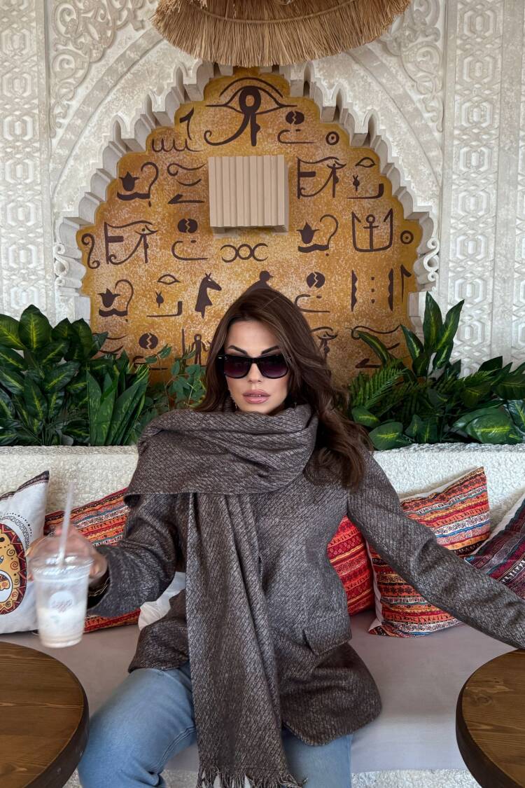 Brown Casual Elegant Jacket