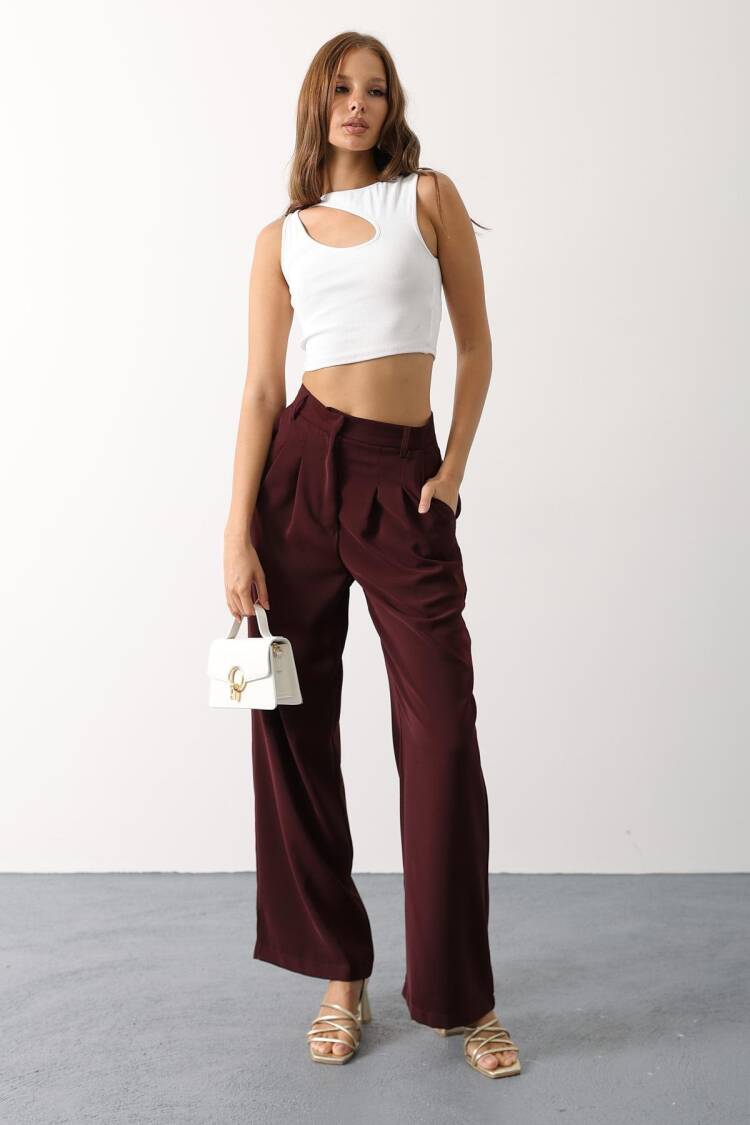 Palazzo Pants With High Waist And Wide Leg - Brand: Reyon - Women & Kids, Baby Clothes Wholesale - Globality Store