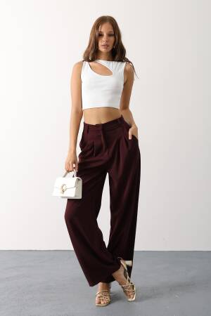 Palazzo Pants With High Waist And Wide Leg - Brand: Reyon - Women & Kids, Baby Clothes Wholesale - Globality Store
