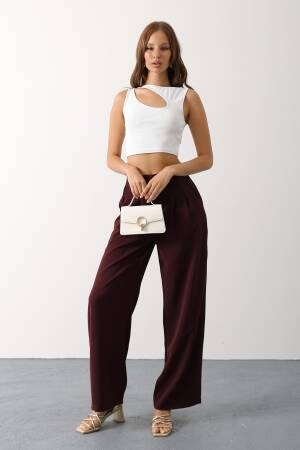 Palazzo Pants With High Waist And Wide Leg - Brand: Reyon - Women & Kids, Baby Clothes Wholesale - Globality Store