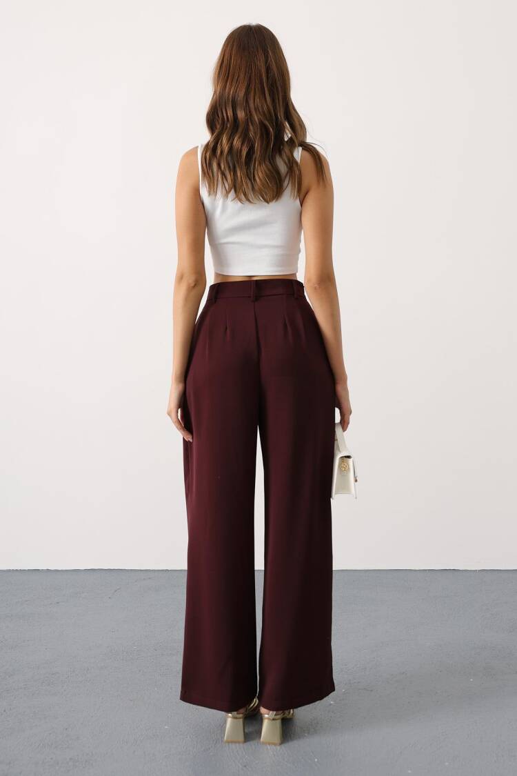 Palazzo Pants With High Waist And Wide Leg