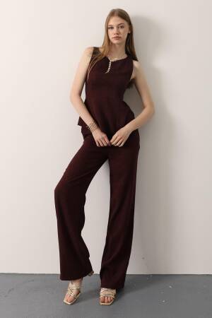 Gold Accessory Detailed Set - Burgundy - Brand: Reyon - Women & Kids, Baby Clothes Wholesale - Globality Store