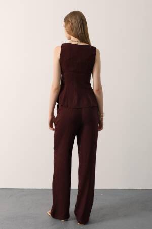 Gold Accessory Detailed Set - Burgundy - Brand: Reyon - Women & Kids, Baby Clothes Wholesale - Globality Store