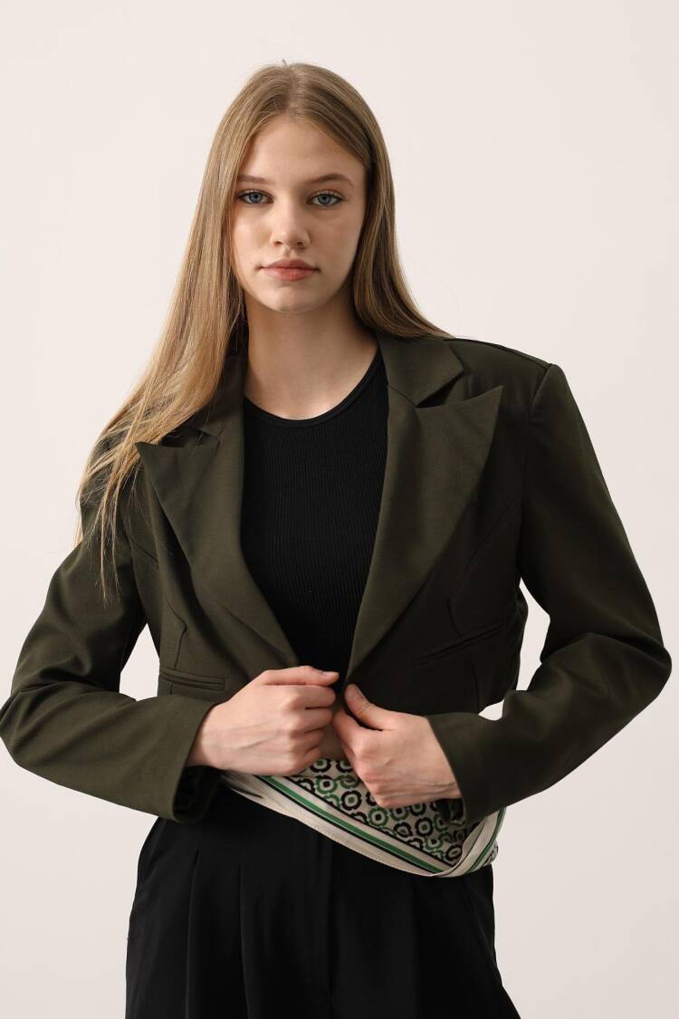 Short Jacket - Khaki - Brand: Reyon - Women & Kids, Baby Clothes Wholesale - Globality Store