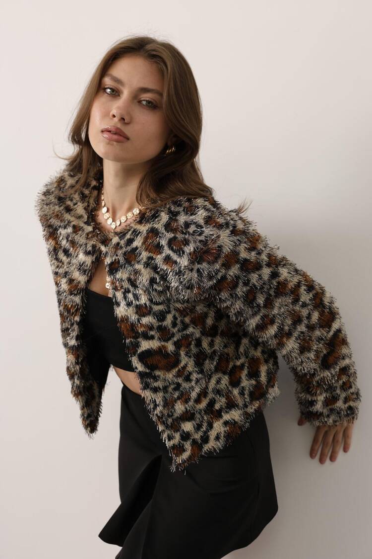 Striped Jacket - Leopard - Brand: Reyon - Women & Kids, Baby Clothes Wholesale - Globality Store