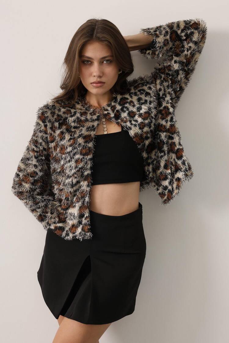 Striped Jacket - Leopard