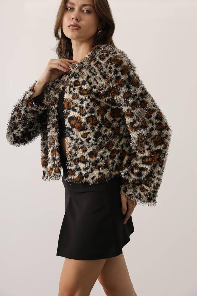 Striped Jacket - Leopard