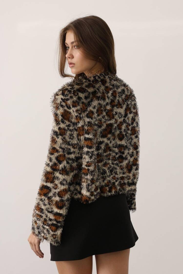 Striped Jacket - Leopard