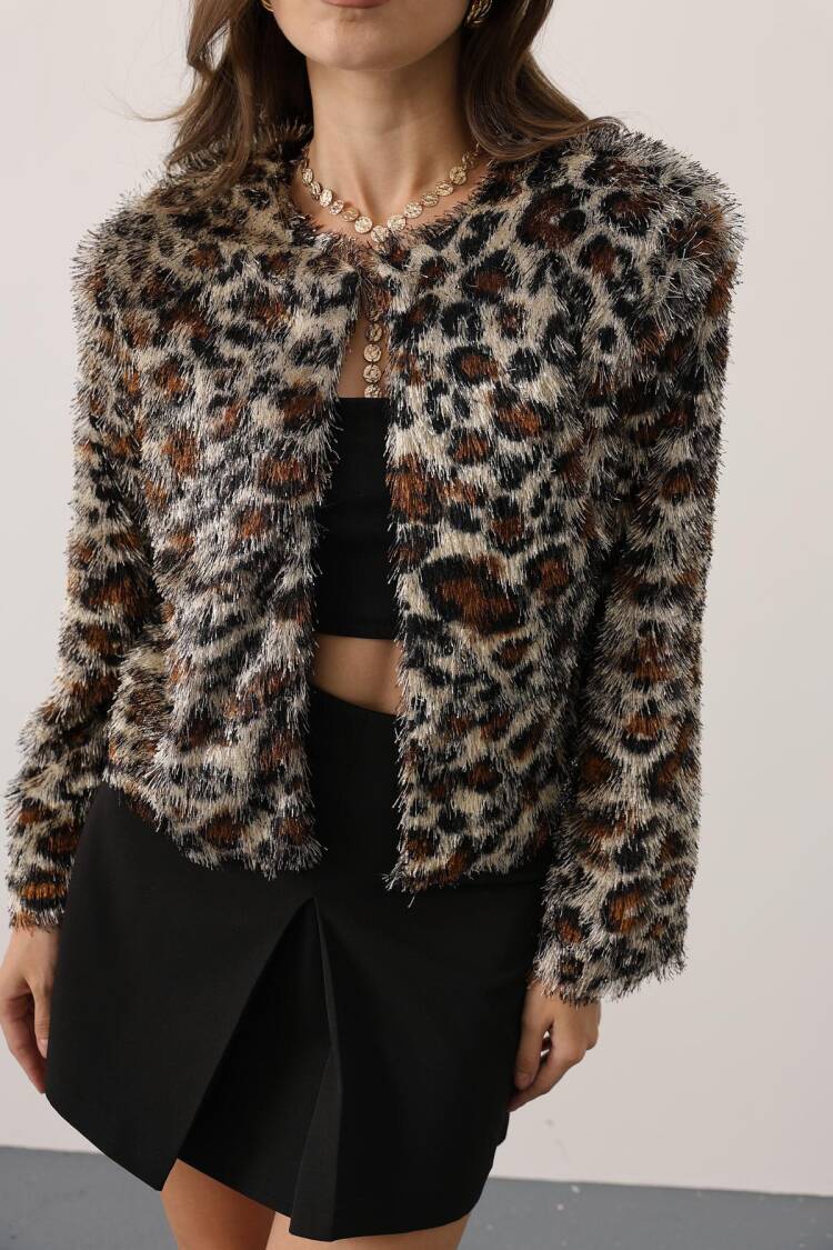 Striped Jacket - Leopard