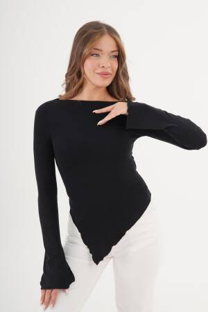 Slim Fit Boat Neck Blouse - Brand: Lustrin - Women & Kids, Baby Clothes Wholesale - Globality Store