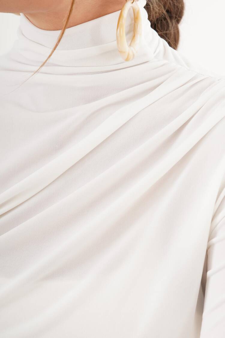 Slim Fit Turtle Neck Blouse